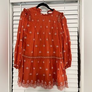 Zara embroidered dress